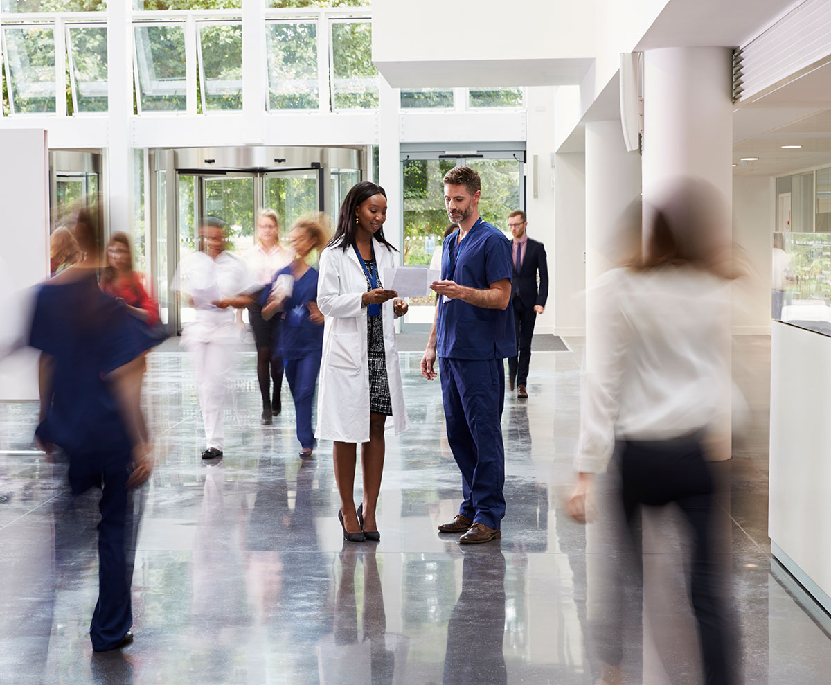 doctors discussing patent document