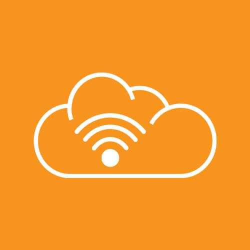 cloud-alert-icon-orange cloud alert icon on orange background